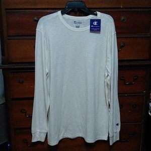 💃Men's Off White LS Tee L